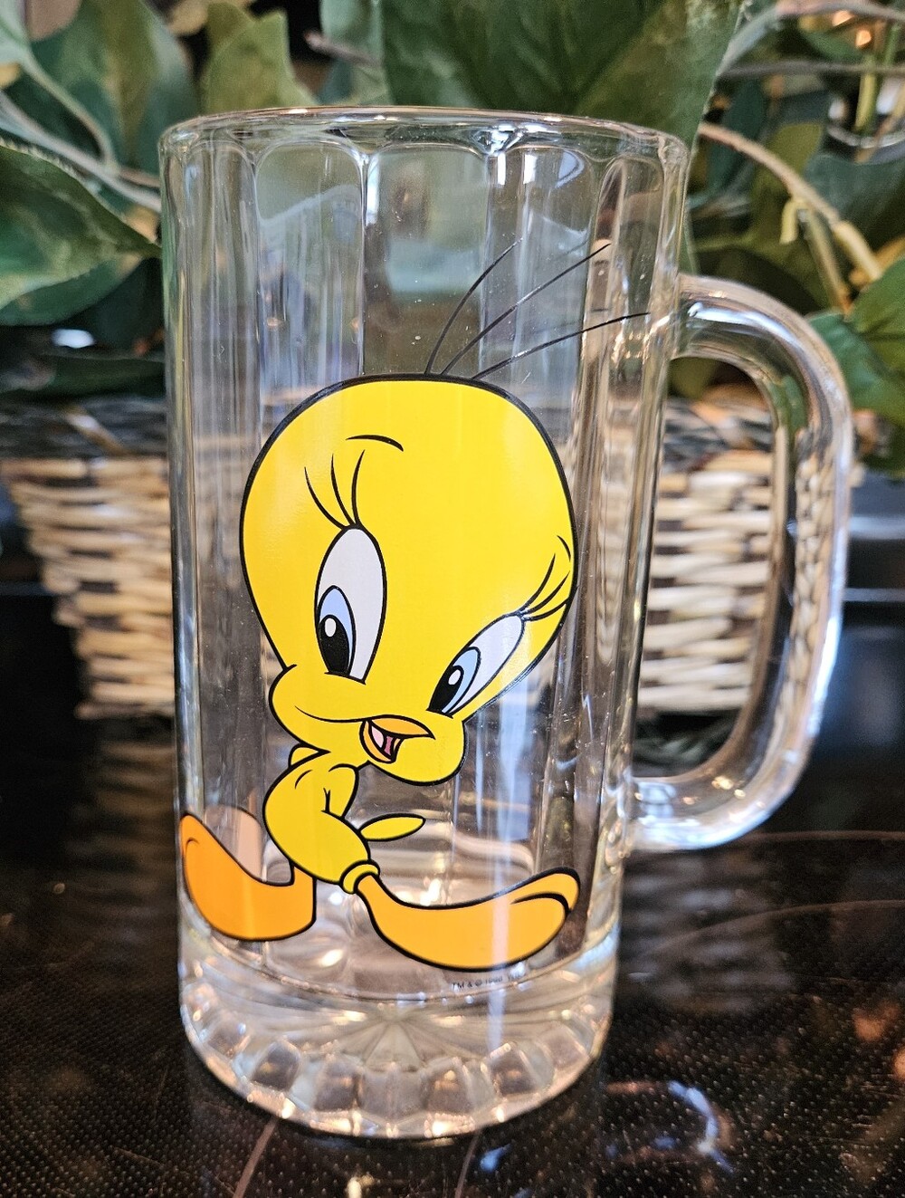 Looney Tunes Tweety Bird Glass Mug
